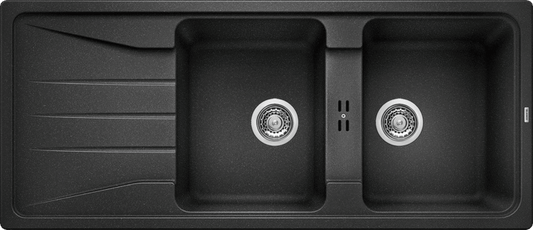 Blanco Sona 8s Black Double Bowl Sink 1160x500mm