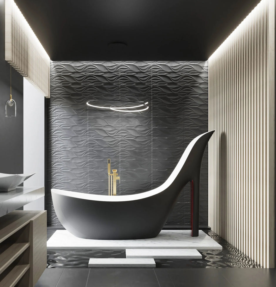 Stiletto Grey Freestanding Bath 2000x800x1550mm