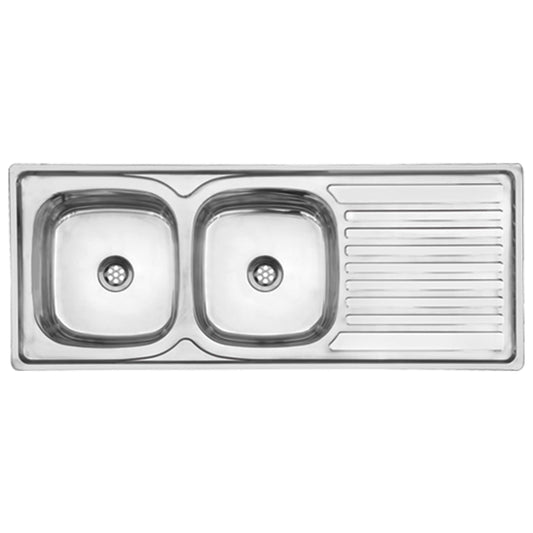 Double Bowl Sink Incl Waste 1200mm