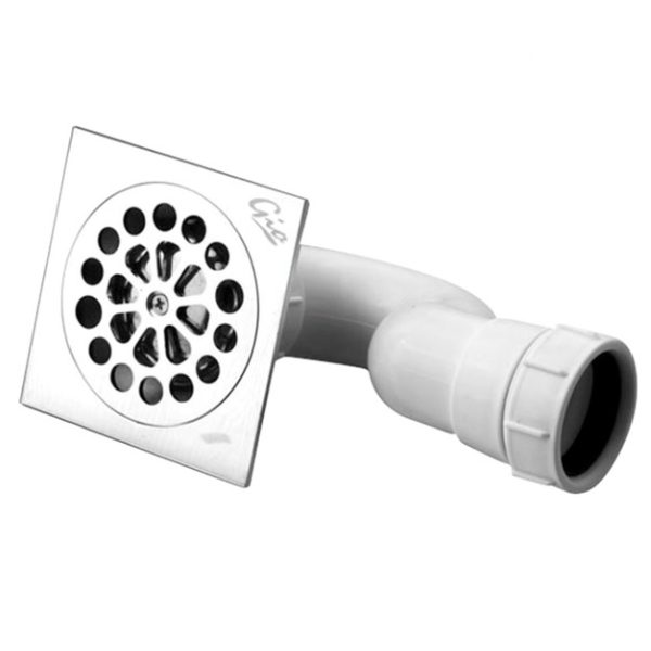GIO Square Shower Trap 100mm x 100mm – Chrome