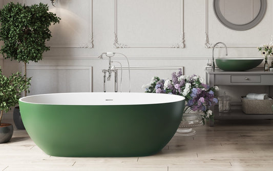 Silhouette Freestanding Green Tub 1580x800mm (ex bath waste)