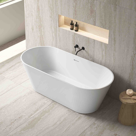 Beirut Freestanding Bath White Glossy 1470x685mm