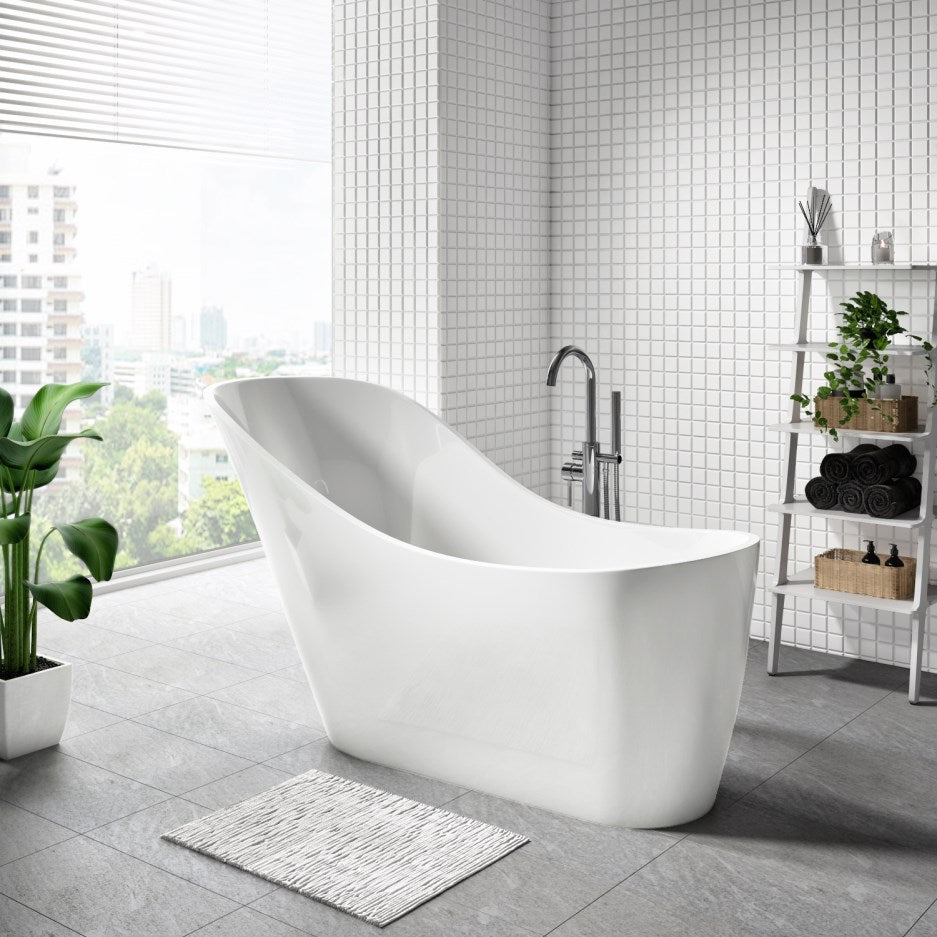 Zanziba Freestanding White Bath 1700x720x800mm