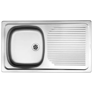 Franke Projectline PLN611 Single Bowl Inset Kitchen Sink 800 x 460mm – Stainless Steel