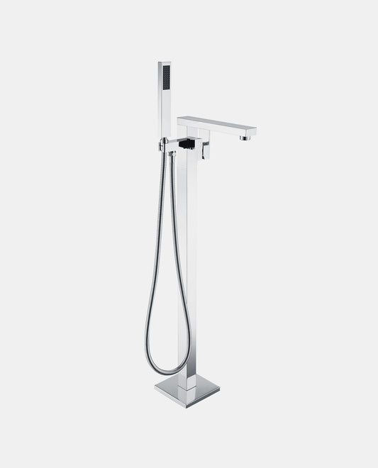 Freestanding Bath Mixer Square Chrome