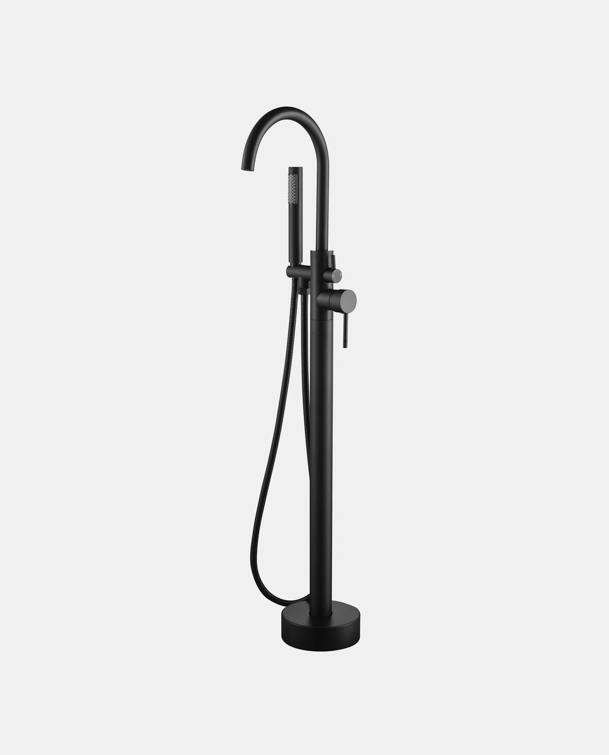 Freestanding Bath Mixer Round Black