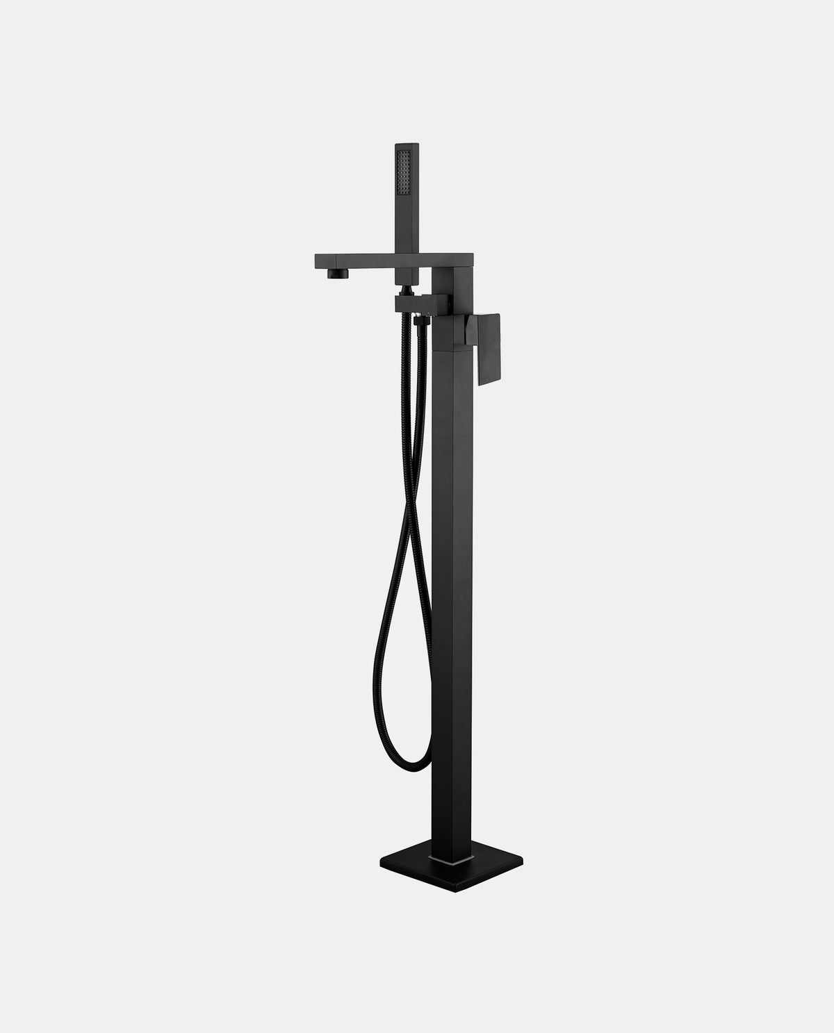 Freestanding Bath Mixer Square Black