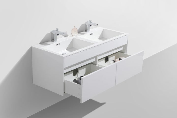 GIO Simplicity 1200mm Wall Hung Basin & Vanity Unit – White