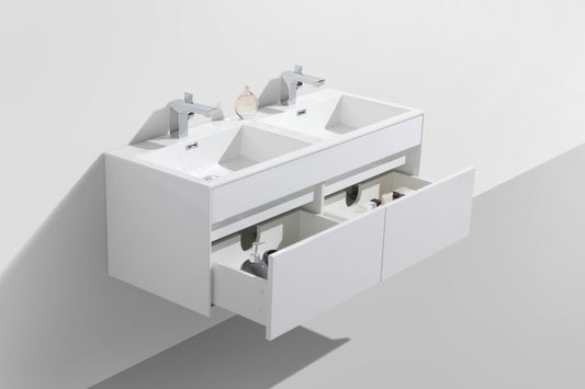 GIO Simplicity 1200mm Wall Hung Basin & Vanity Unit – White