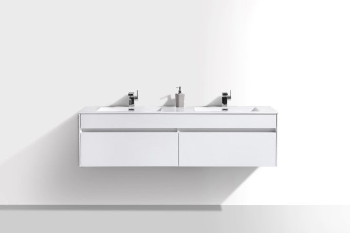 GIO Simplicity 1200mm Wall Hung Basin & Vanity Unit – White