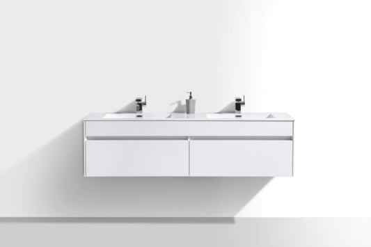 GIO Simplicity 1200mm Wall Hung Basin & Vanity Unit – White