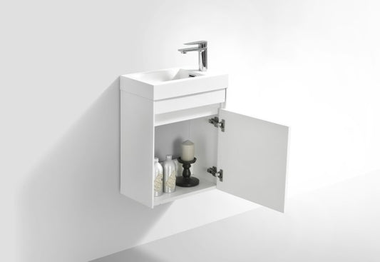 GIO Simplicity 460mm Wall Hung Basin & Vanity Unit – White