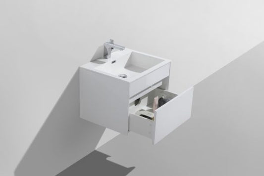 GIO Simplicity 600mm Wall Hung Basin & Vanity Unit – White