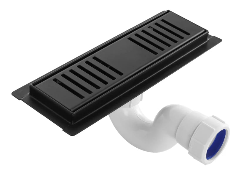 GIO 250mm Shower Channel with Slotted Grid – Matt Black