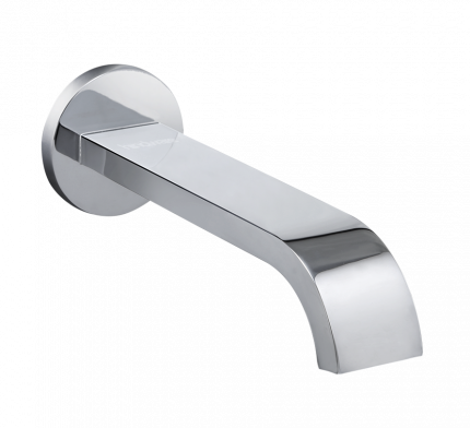 Chrome Square Bath Spout 180mm