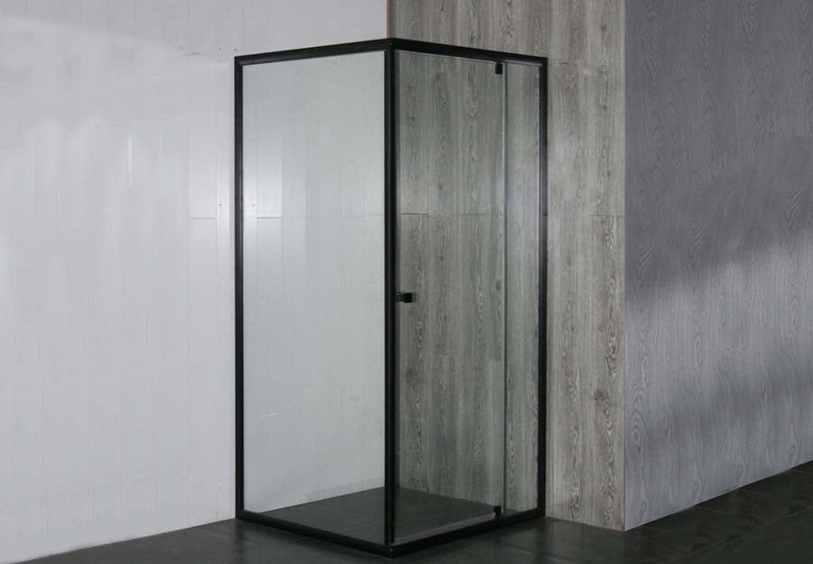 Tuscon Pivot And Panel Black Frame 900x900mm