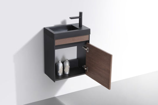 GIO Simplicity 460mm Wall Hung Vanity with Charcoal Basin