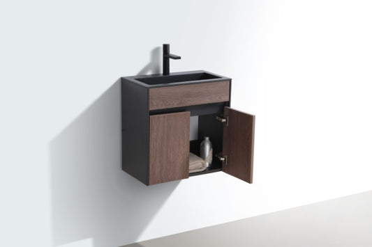 GIO Simplicity 550mm Wall Hung Vanity with Charcoal Basin
