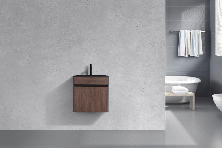 GIO Simplicity 550mm Wall Hung Vanity with Charcoal Basin