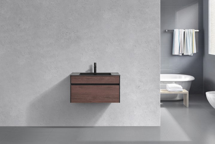 GIO Simplicity 800mm Wall Hung Vanity with Charcoal Basin