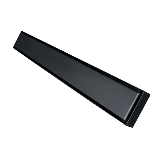Solid Plate Shower Channel 500mm - Matt Black
