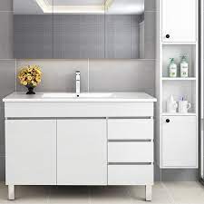 800 Dawn Floorstanding White Bathroom Cabinet Incl Basin