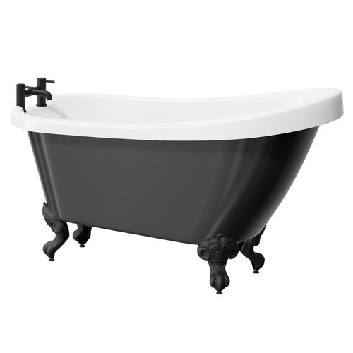 Slipper Bath Black 1700x650mm (ex taps and fittings)