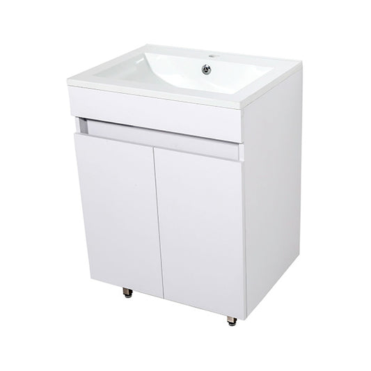 600 Lana Floor Standing White Bathroom Cabinet Incl Basin