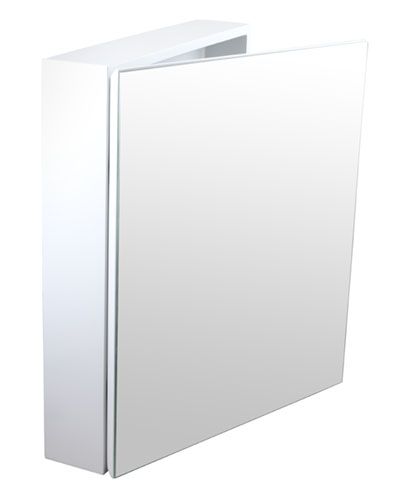 Single Mirror Bevel Cabinet White