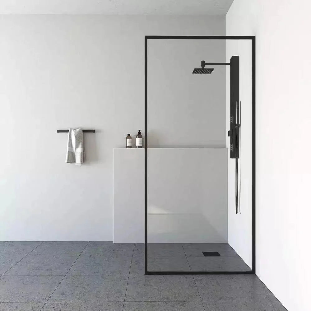 Black Framed Shower Screen 1200x2000mm