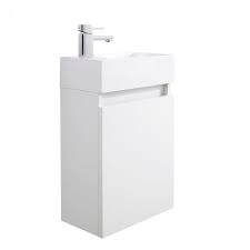 450mm Quatro Wall Hung White Bathroom Cabinet Incl Basin (ex tap)
