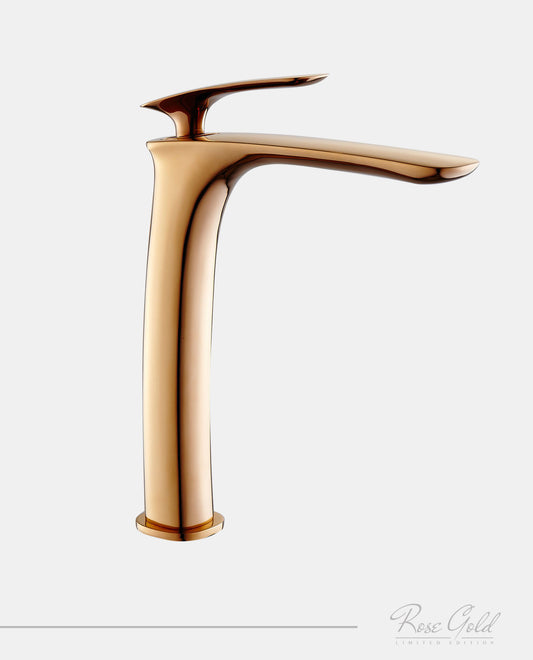 Eleganz Rose Gold High Rise Basin Mixer