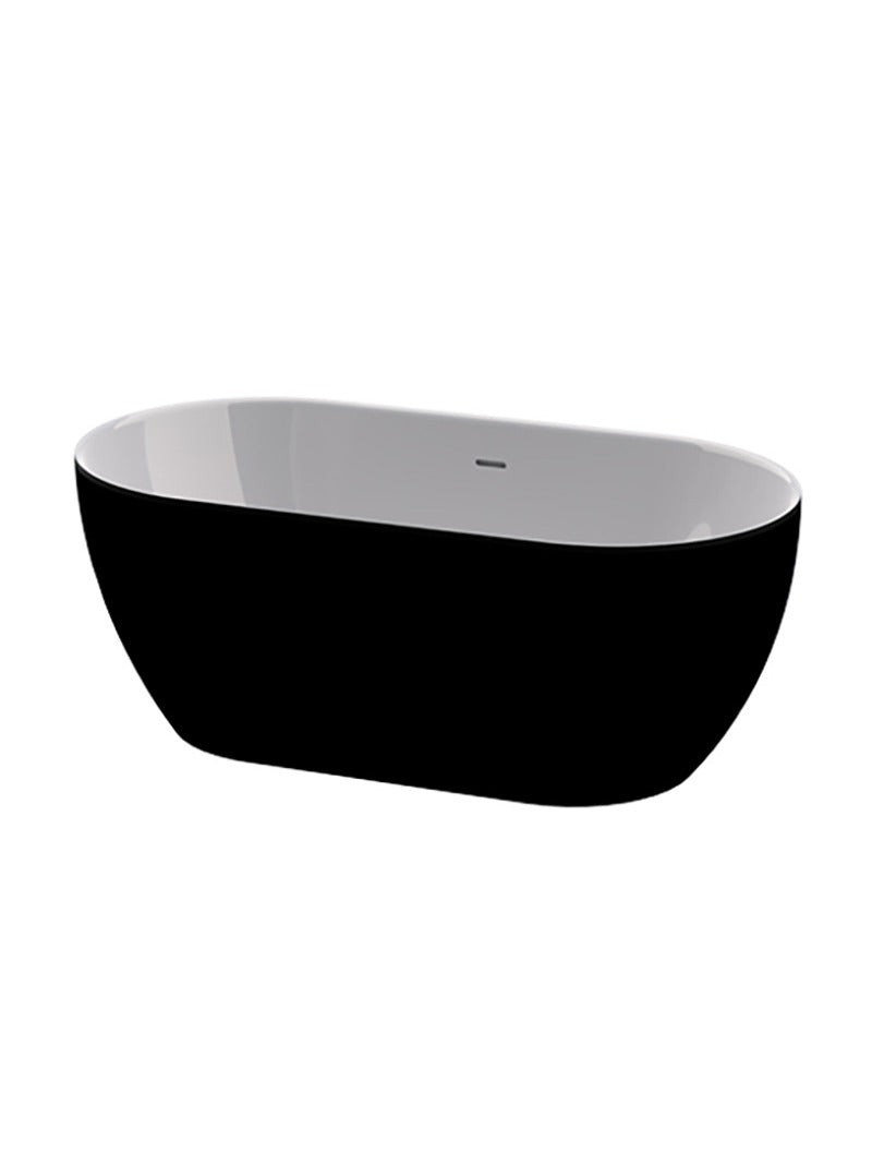 Silhouette Freestanding Black Tub 1580x800mm (ex bath waste)